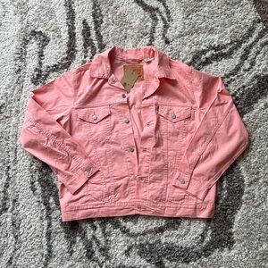 NWT Levi’s vintage fit trucker jacket light weight pink men’s large